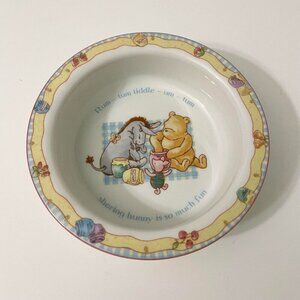 2001 Disney Royal Doulton Winnie the Pooh Baby Bowl Eeyore and Piglet Honey